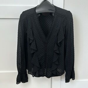 Zara trf Collection Black Blouse